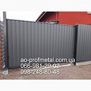 Профнастил на забор 7024 матовий, Профнастил заборний 7024 РЕМА, Київ. Україна