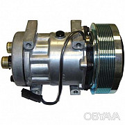 Компресор кондиціонера Case, New Holland (SD7H15) Шків 8 ручьїв гор. 152 мм 12В на Magnum, Харківсь. Україна