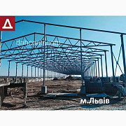 Ангар 18х72х5 під склад-цех 1296 м² прибудова, зерносховище, Львівська область. Украина