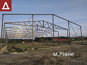 Двосхилий Ангар 15х42х4 (каркас, ферми) під склад, цех, виробництво, зерно, Харківська область. Украина