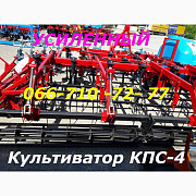 Причіпний КПС-4 посилений (червоний) 5-рядковий з катками та пружинними боронами на фото, Дніпропетр Україна